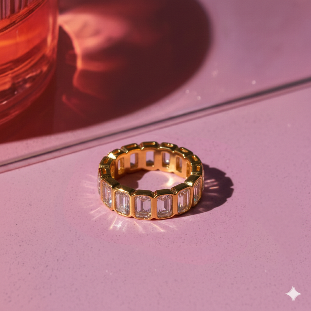 Sculpted Crystal Gem Ring