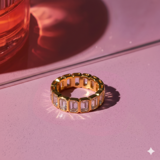 Sculpted Crystal Gem Ring