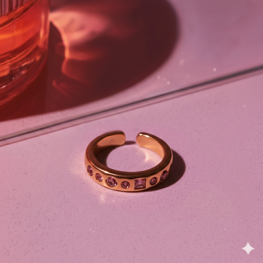 Pink Micronite Gem Ring